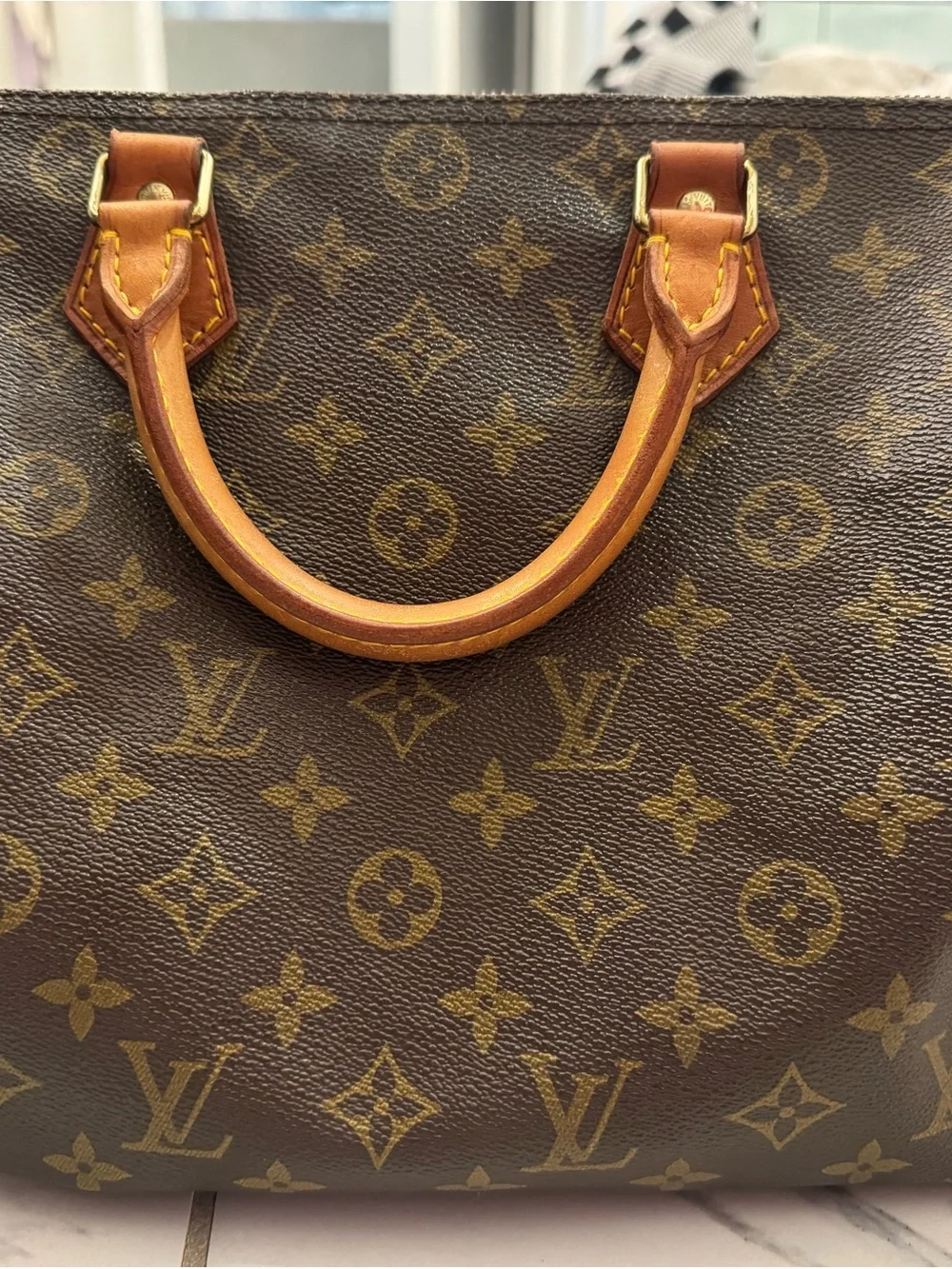 Authentic vintage Louis Vuitton Speedy 30 1988 lock and key